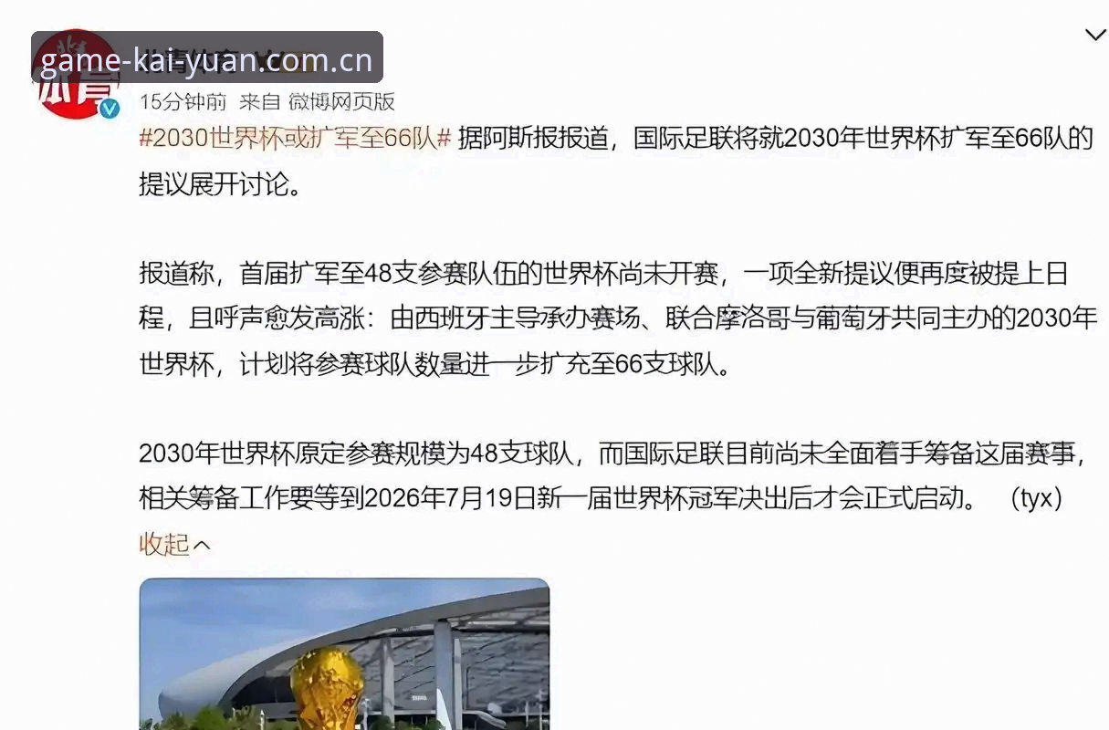 2030世界杯扩军66队深度评测：中国男足迎来历史性机遇？